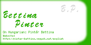 bettina pinter business card