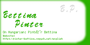 bettina pinter business card